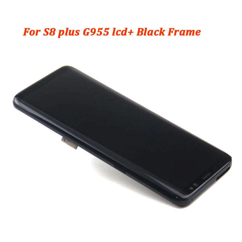 S8 Plus Black Frame Для SAMSUNG Galaxy S8 G950 G950F ЖК-дисплей сенсорный экран дигитайзер Замена для SAMSUNG S8 Plus G955 G955F ЖК-дисплей с рамкой - Цвет: S8 Plus Black Frame