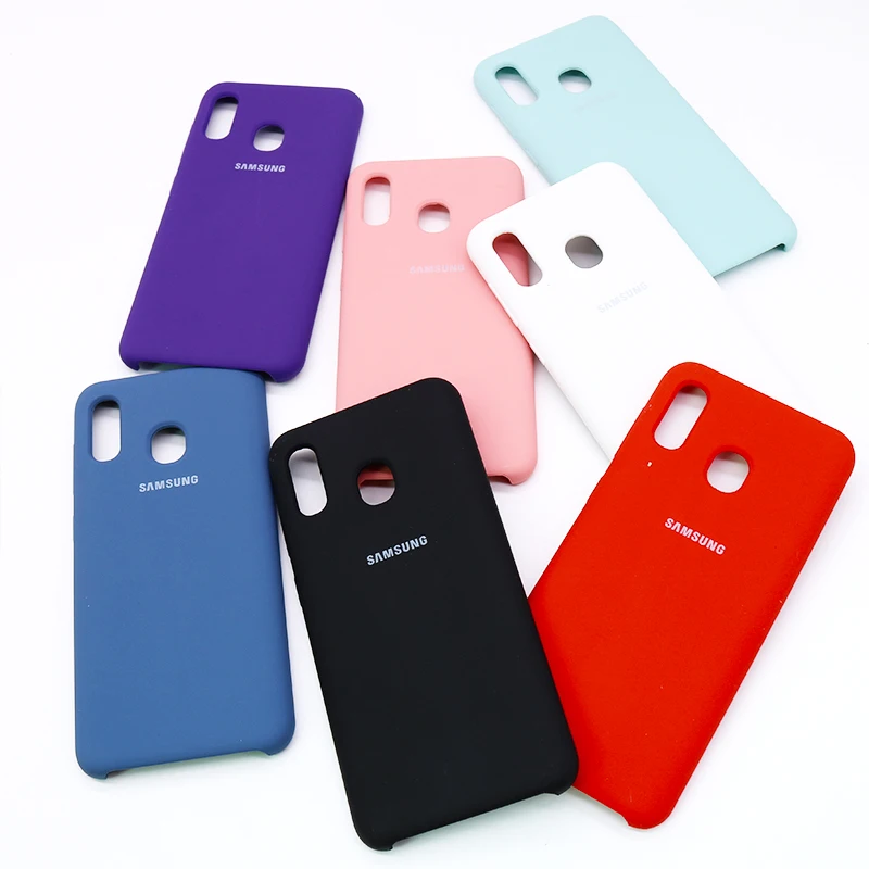Оригинальный жидкий силиконовый чехол для Samsung Galaxy A30 A20 мягкий шелковистый