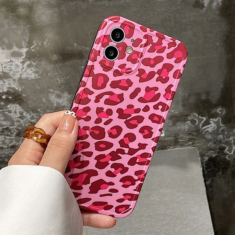 

Sexy Leopard Soft Phone Case For iPhone 13 12 11 Pro Max X XR XS Max 7 8 Plus Panther Print Matte Silicone IMD Shockproof Cover