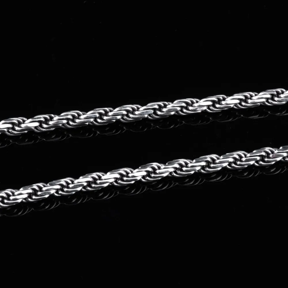 Серебряное ожерелье BOCAI из конопляной веревки