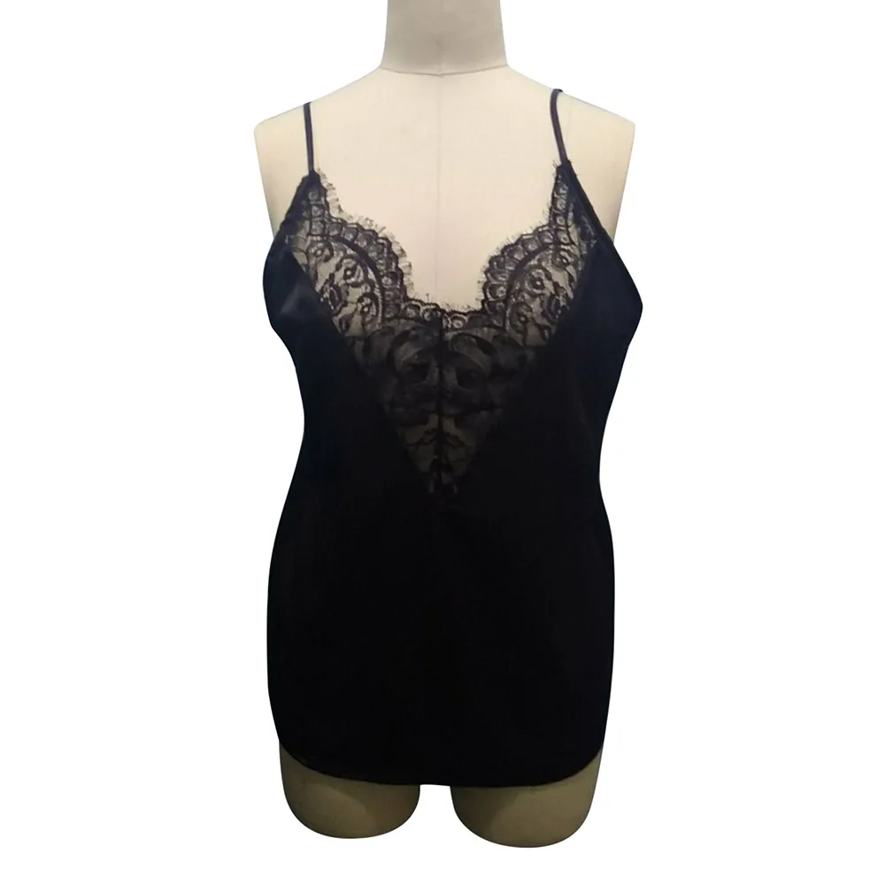 Майка женская атласная с открытой спиной шелковая кружевная Повседневная