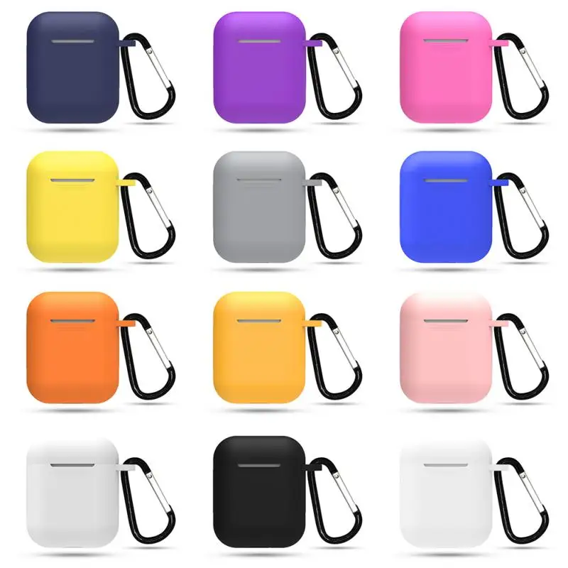Мягкий силиконовый чехол s гарнитура для Apple Airpods Сверхтонкий с разрезом защитой