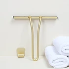 Силиконовый скребок для душа с щетка для ванной, скребок для ногтей для ванной комнаты, окон, зеркальной плитки, шкафов, стекла, золота