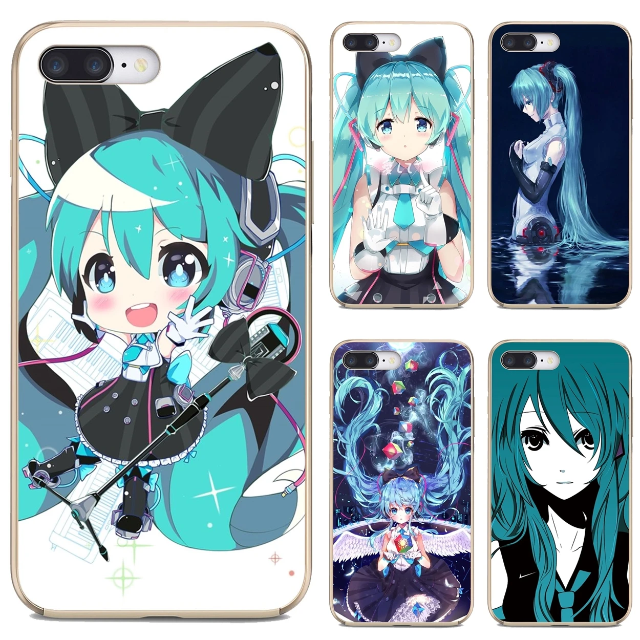 Мягкий чехол kawaii cute anime Hatsune Miku для Xiaomi poco X3 nfc F2 Pro M3 Mi 5X 6X Max Mix 1 2 2S 3 Mi5 Mi6 Mi3 Mi4|Бамперы|