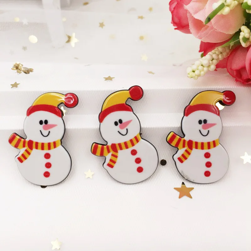 Милая Красочная рождественская шапка Снеговик плоская задняя акриловая