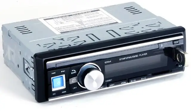 50 шт. 1Din 12 в Bluetooth Авто FM Радио стерео аудио плеер поддержка вызова AUX/MP3/USB/sd-карта 1068