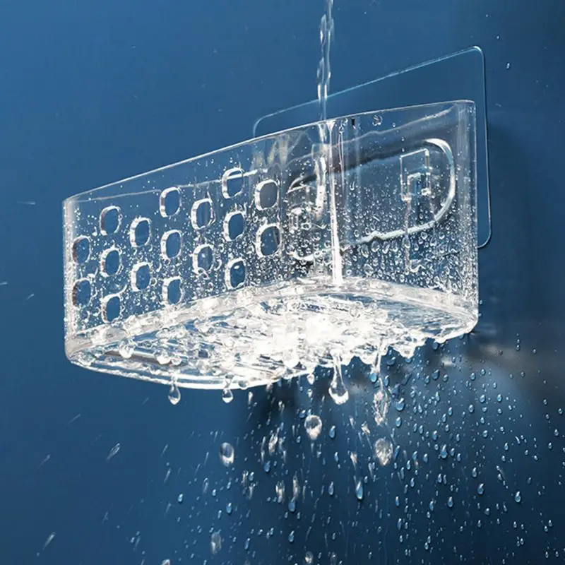 

Kitchen Storage Shelf Wall Mounted Bathroom Drain Rack Basket Organizer Tools 53CB