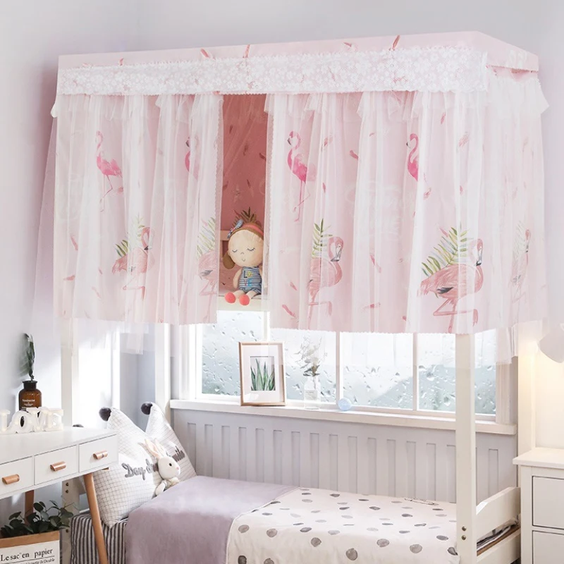 Спальная двухъярусная кровать занавеска из пряжи с кружевной балдахин принцесса