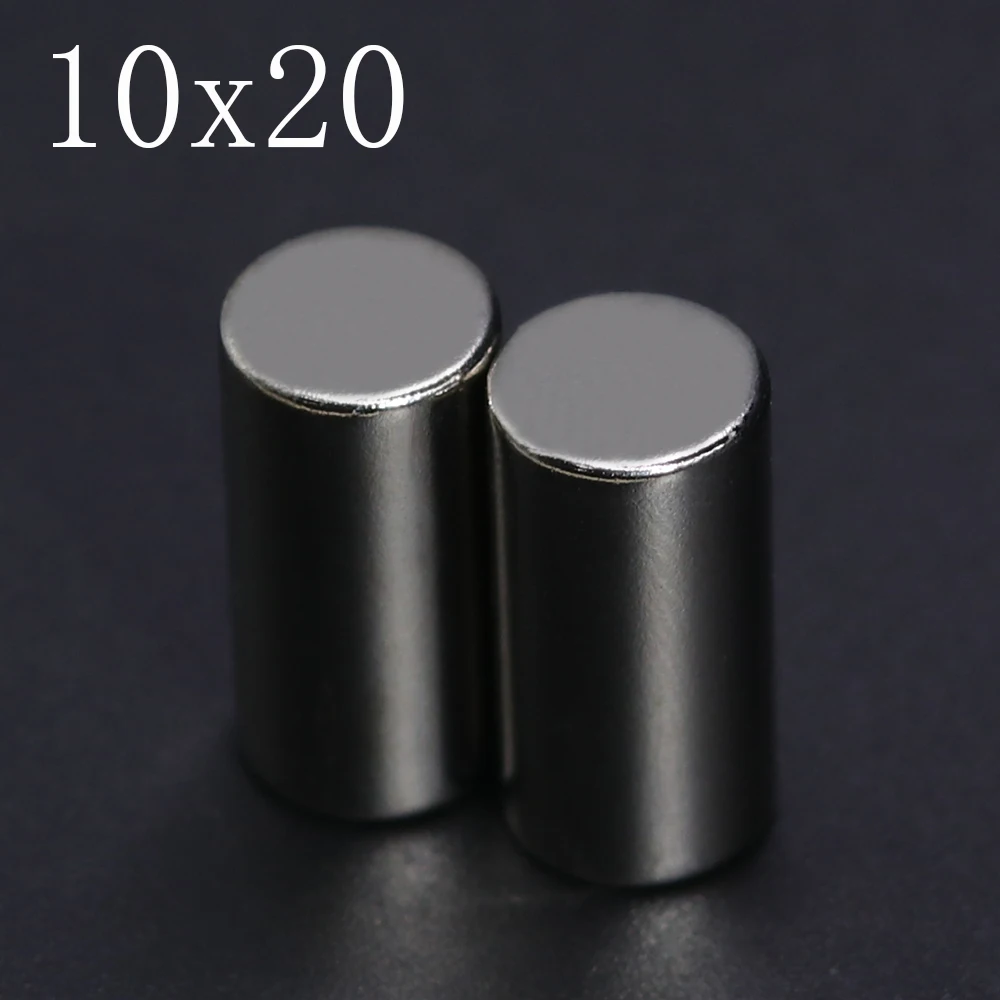 Неодимовый магнит 10x20 2/5/10/20 шт. 10 мм x 20 N35 NdFeB Круглый сверхмощный сильный