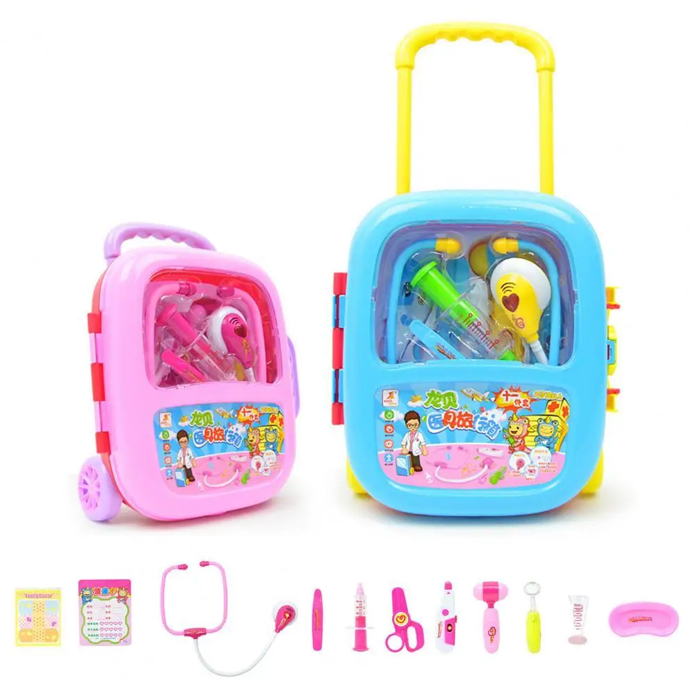 

Kids Play House Doctor Simulation Stethoscope Trolley Medicine Suitcase Toy Gift Early Educationa Nurse Pretend Toy