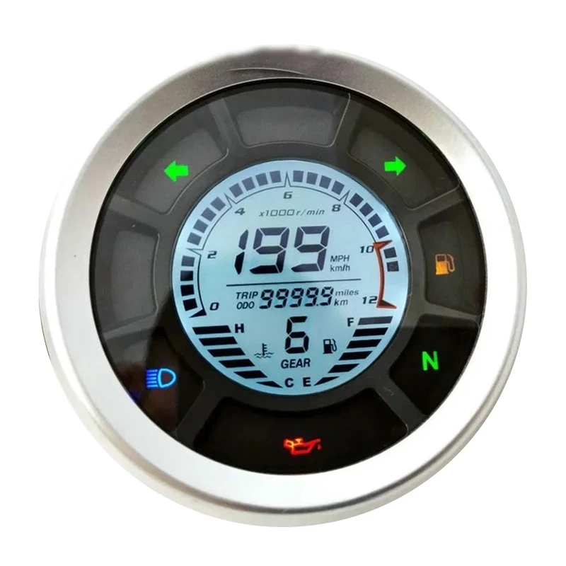 

Universal LCD Digital Speedometer Odometer Tachometer Cylinders Gear Odometer Tachometer Trip Meter for Yamaha Kawasaki