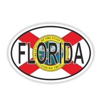 Funny Florida Country Code Decal Oval KK Reflective Car Sticker Waterproof Laser Fashion Pvc 10CM X 68CM