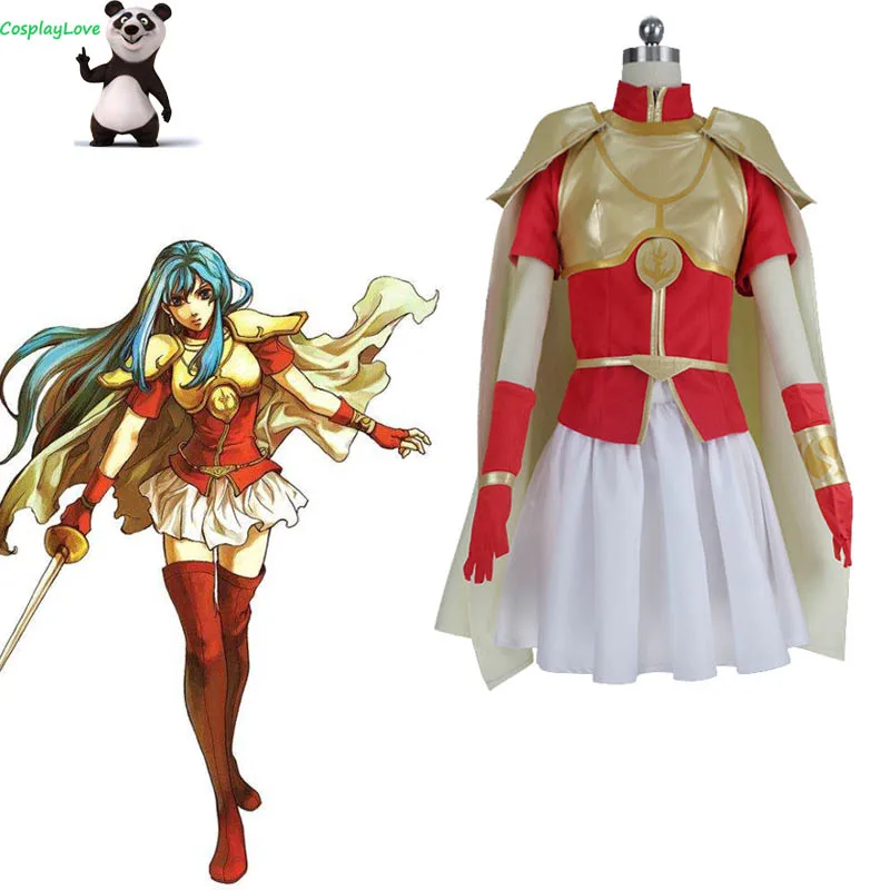 

Косплей, эмблема любовного огня: священные камни, платье Eirika, косплей костюм, изготовленный на заказ Женский с чехлом для обуви