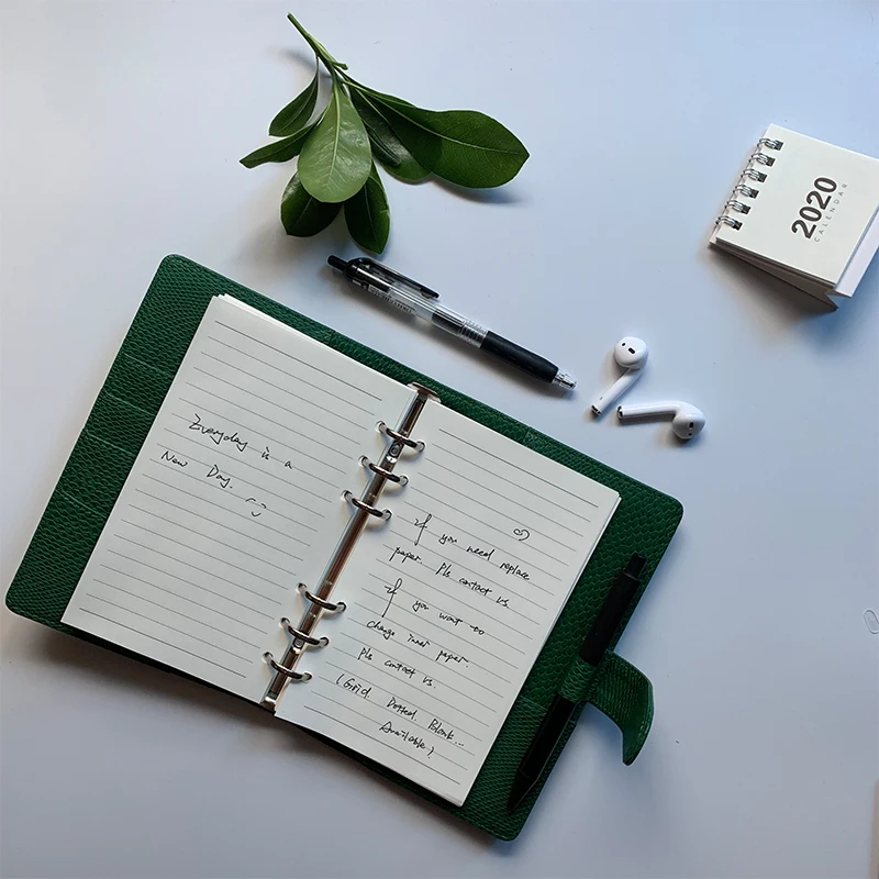 Ретро Высокое качество Зеленые офисные ноутбуки и журналы A6 A5 креативная