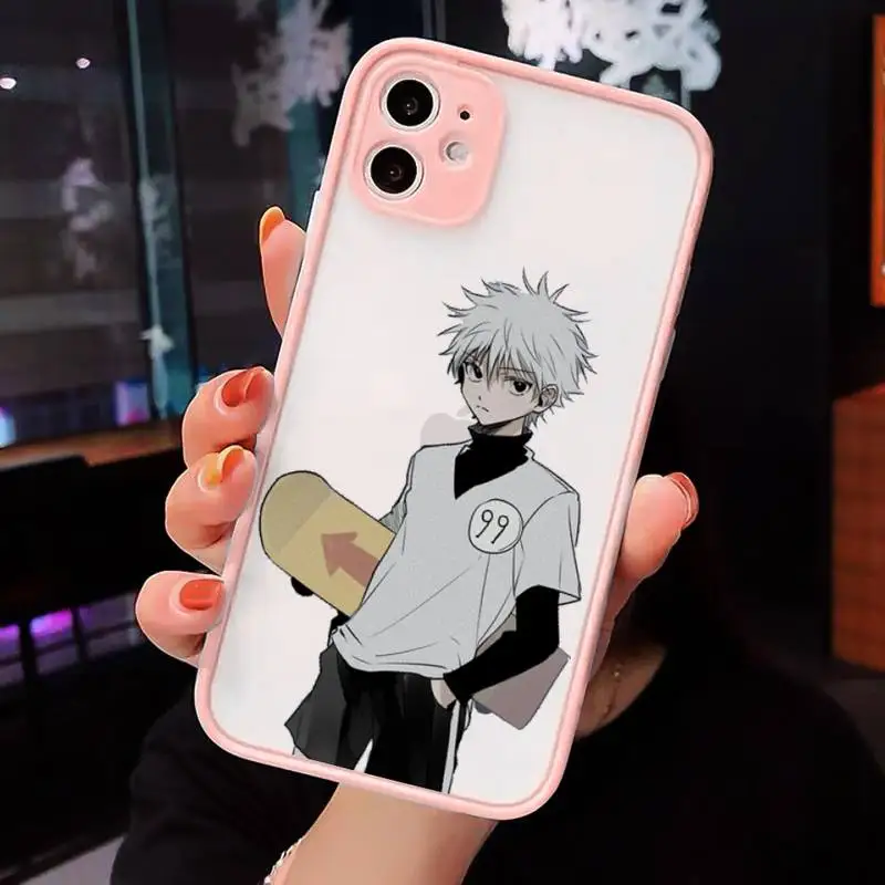 

Hunter x Hunter Phone Case For iPhone 12 11 Mini Pro XR XS Max 7 8 Plus X Matte transparent Pink Back Cover