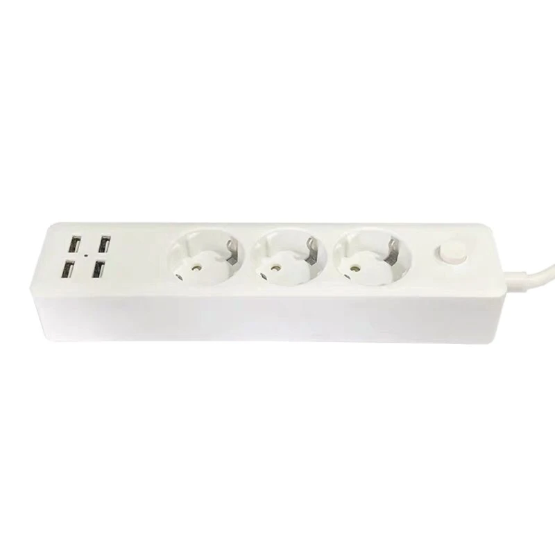 ЕС Мощность розеток 2500w с 4 Зарядка через USB Порты выход 5V 2.3A для Офис штепсельной
