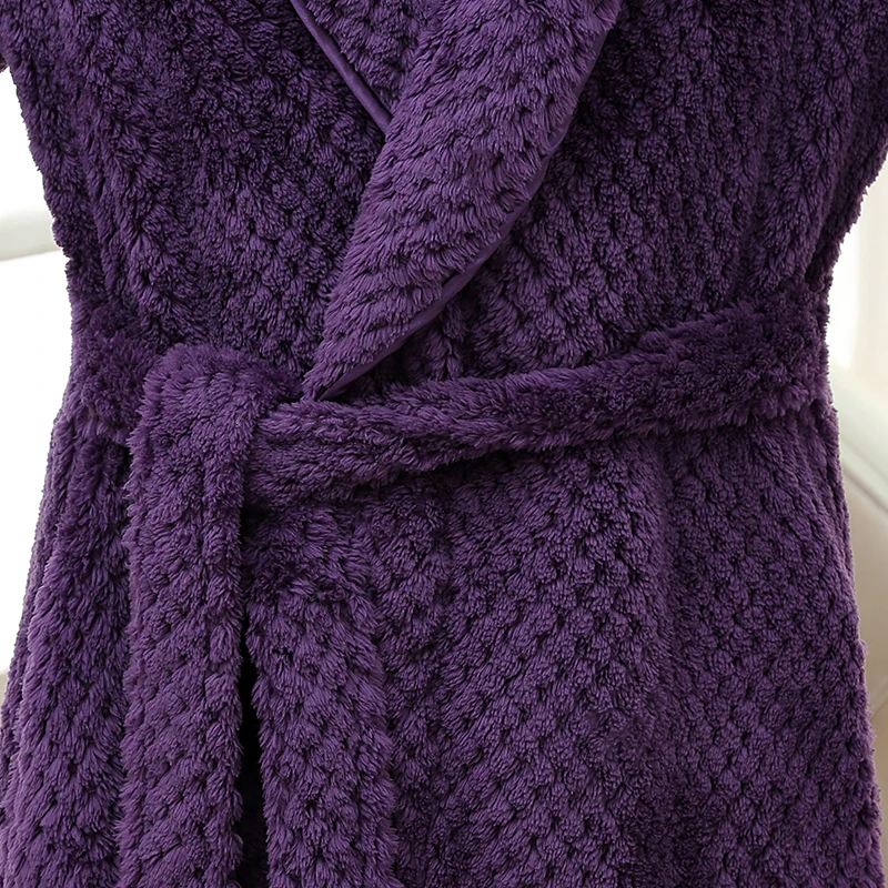 

Men Winter Plus Size Long Coral Fleece Bathrobe Kimono Warm Flannel Bath Robe Men Cozy Robes Night Sleepwear Women Dressing Gown