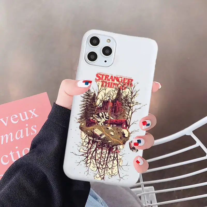 

Stranger Things Sci-Fi TV Series Phone Case Candy Color for iPhone 6 7 8 11 12 s mini pro X XS XR MAX Plus