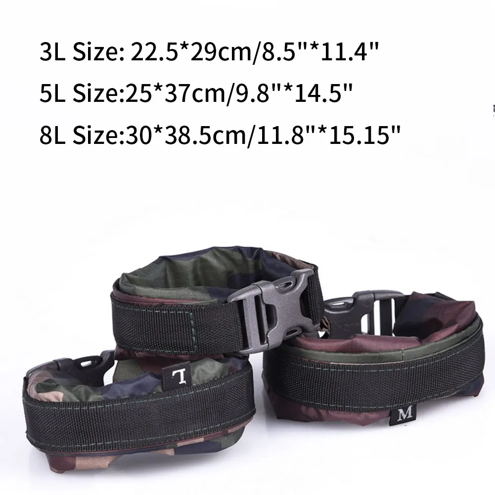 

3/5/8 L 3PCS Drybag Waterproof Dry Bag Set Outdoor Kayaking Drifting Diving Beach Lightweight Rubber Storage Bag Camouflage