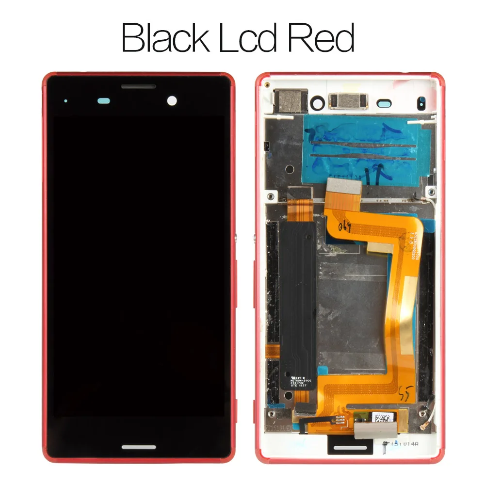 2SIM Red Frame 5,0 ''1280x720 ips lcd для SONY Xperia M4 Aqua lcd дисплей E2303 E2306 E2353 E2312 E2333 E2363 сенсорный экран дигитайзер - Цвет: 2SIM Red Frame
