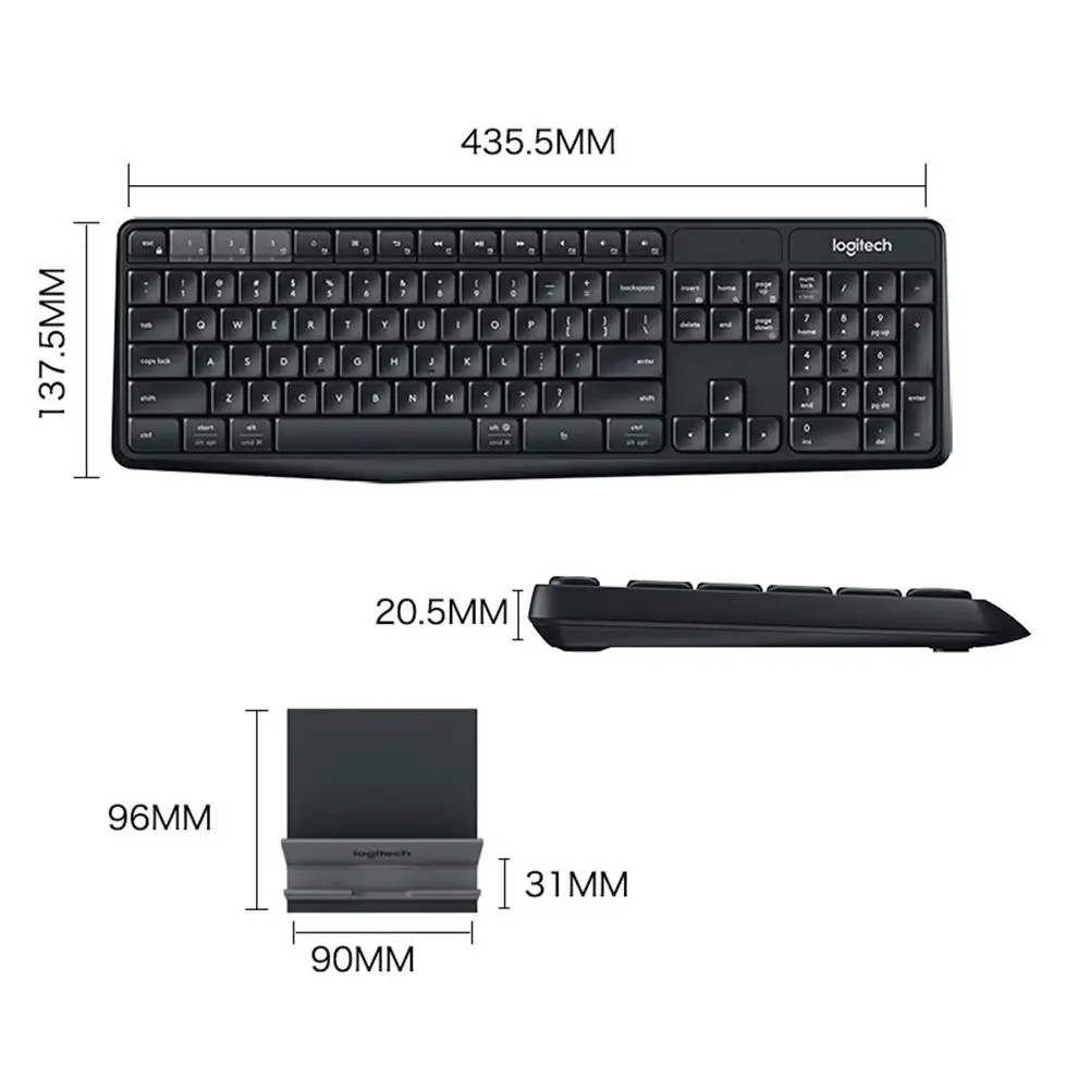 клавиатура logitech k375s 104 клавиши bluetooth 24 г