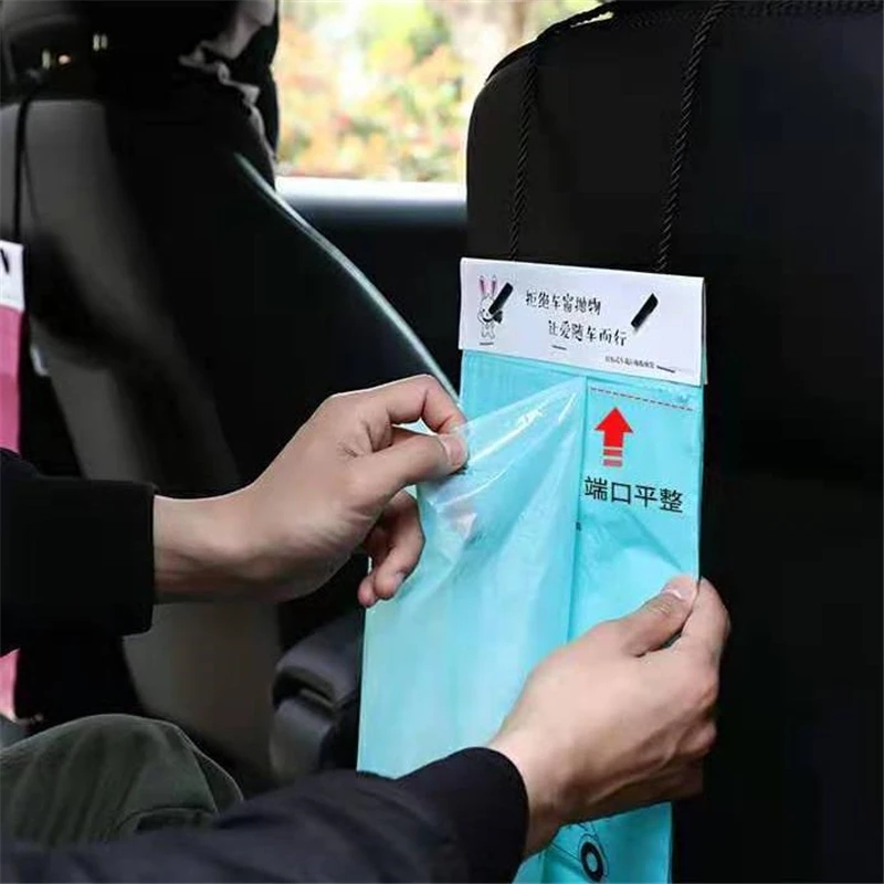 

50pcs/set Car Trash Garbage Durable Car Auto Garbage Trash Can Automotive Waste Storage Car Seat Back Kitchen Storage Bags