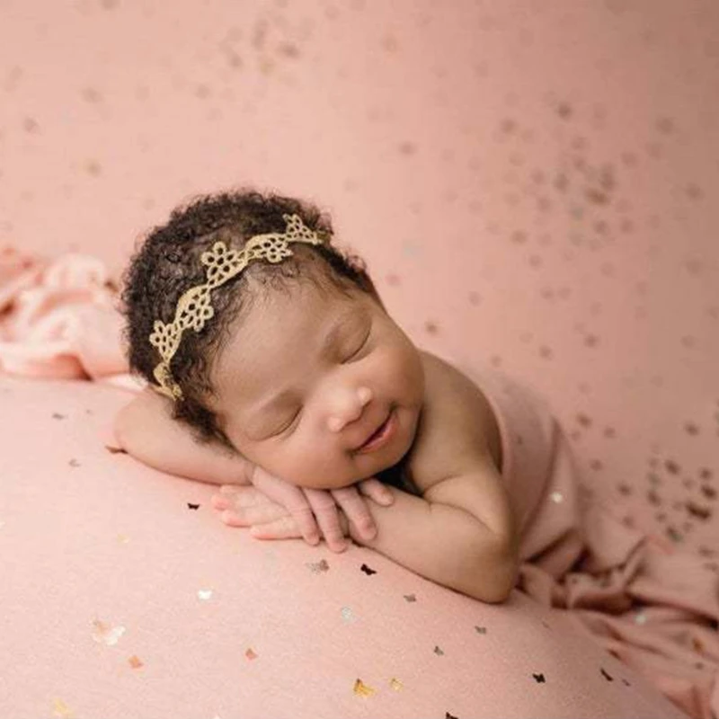 

7 Color Newborn Baby Swadding Wrap 40*170cm Soft Infant Shooting Backgroud Cloth Toddler Gold Starry Blankt Photography Prop