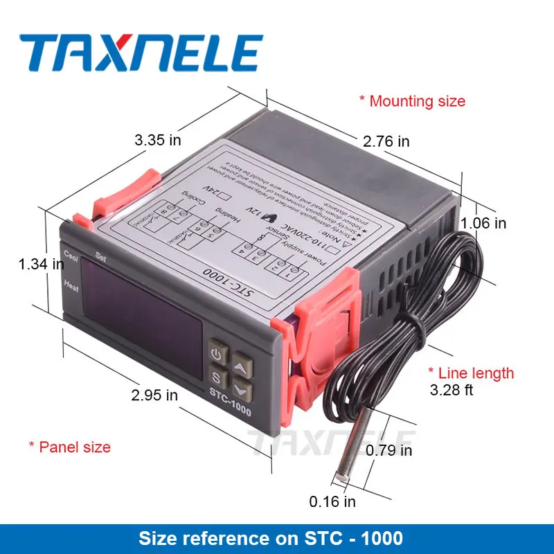 STC-3018 цифровой Температура контроллер 12V 24V 220V 10A C/F реле термостата терморегулятор нагревательные охладительные цифровой Дисплей