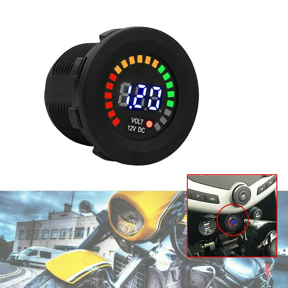 

Meter Digital Voltmeter Motorbike Parts Replacement Voltage 12V Waterproof