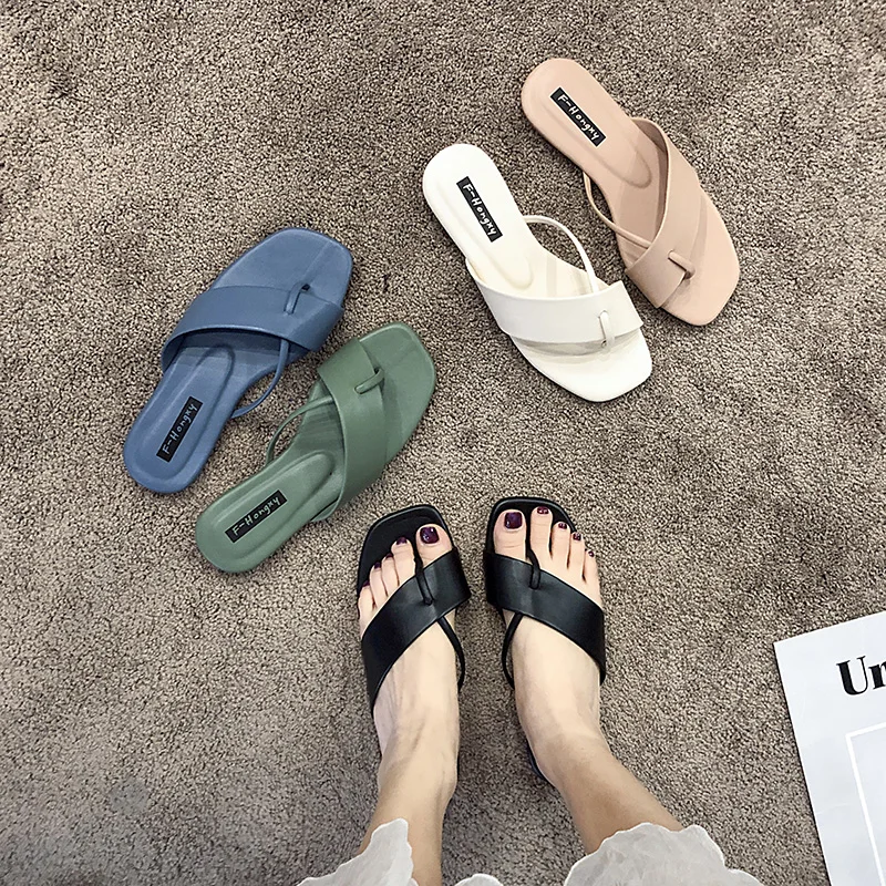 Женские шлепанцы SLHJC стильные летние сандалии Стильные уютные на плоской подошве