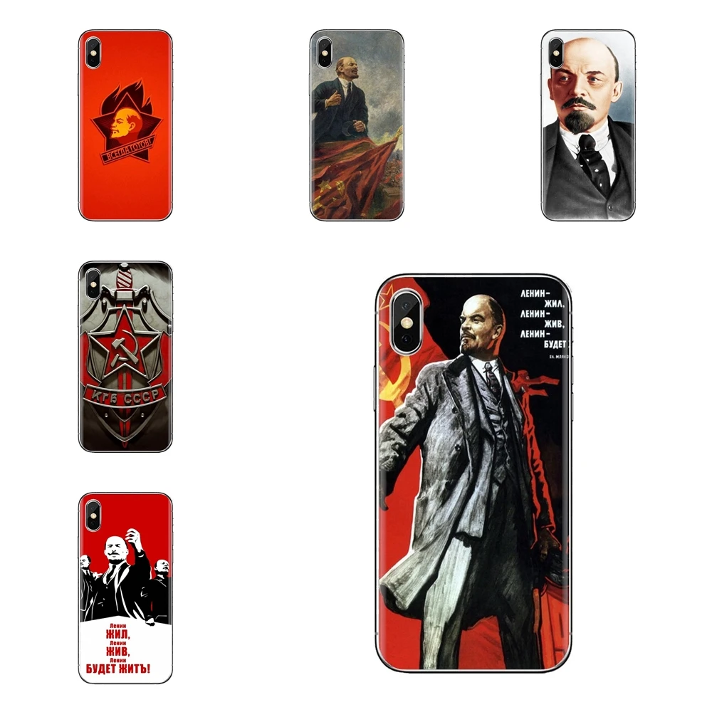 Transparent Soft Cases Covers lenin Soviet Union flag For Xiaomi Redmi 4A S2 Note 3 3S 4 4X 5 Plus 6 7 6A Pro Pocophone F1 |