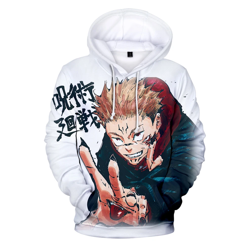 

2021 Hot Anime Jujutsu Kaisen 3D Print Hoodies Men Women Sweatshirts Streetwear Gothic Clothes Oversized Pullover Boys Clothing