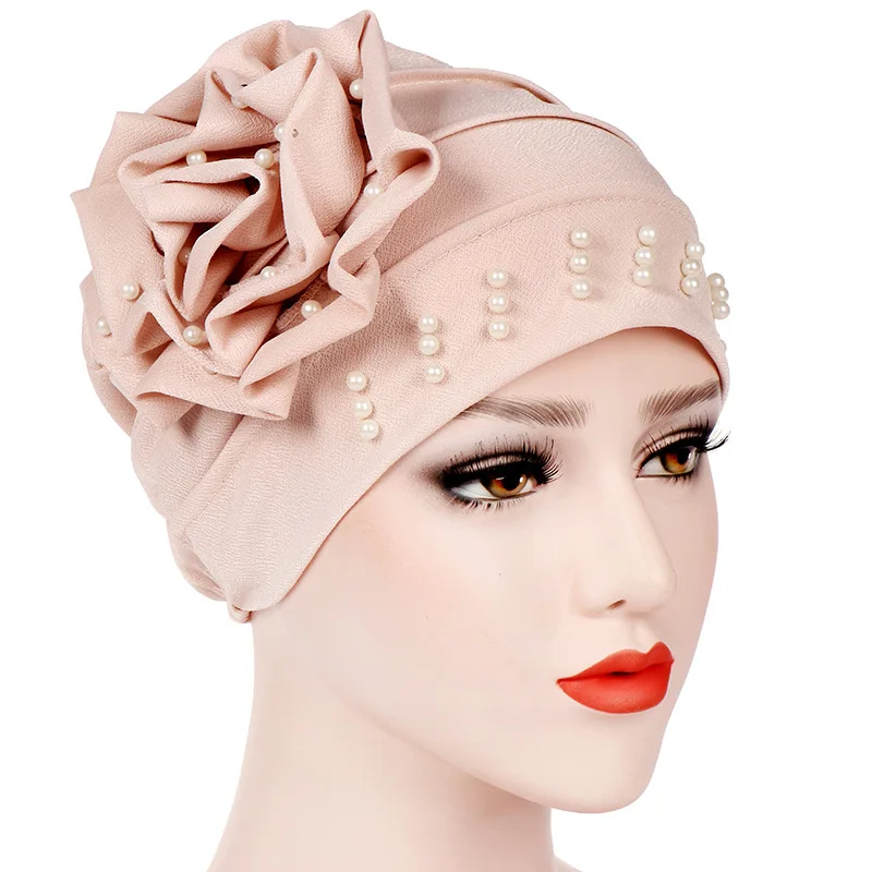 Женские Новый стиль плиссированное платье с большим цветком и шарф шапка мусульманский головной обруч тюрбан после химиотерапии женские б...