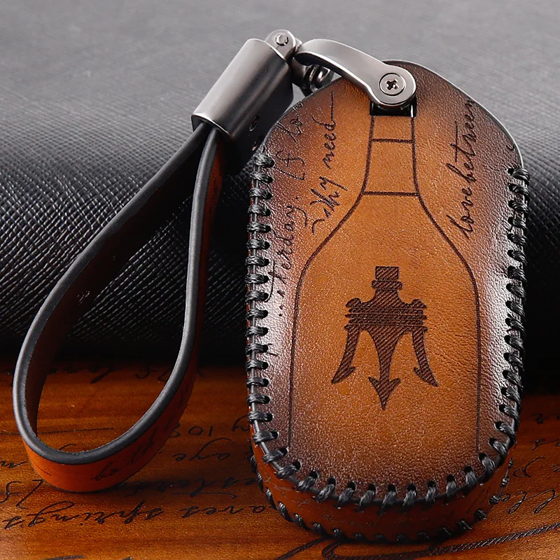 Чехол для автомобильного ключа из натуральной кожи чехол Maserati GranCabrio granтуризм COUPE