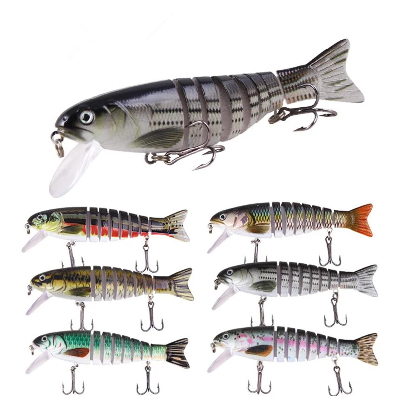 

1 PCS 11cm 17g Sinking Wobblers 8 Segments Fishing Lures Multi Jointed Swimbait Hard Bait Fishing Tackle For Bass Isca Crankbait