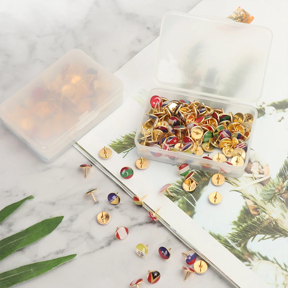 Новинка 100 шт./кор. круглая защелка с изображением национального флага креативный