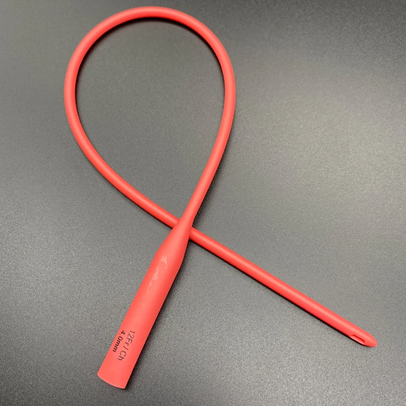 1 шт. Медицинский красный катетер 100% латексный урологический foley одноразовые