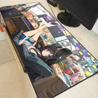 Большой Настольный коврик для мыши в стиле аниме, противоскользящий игровой коврик для мыши из натурального каучука с обработанными краями, размер XXL