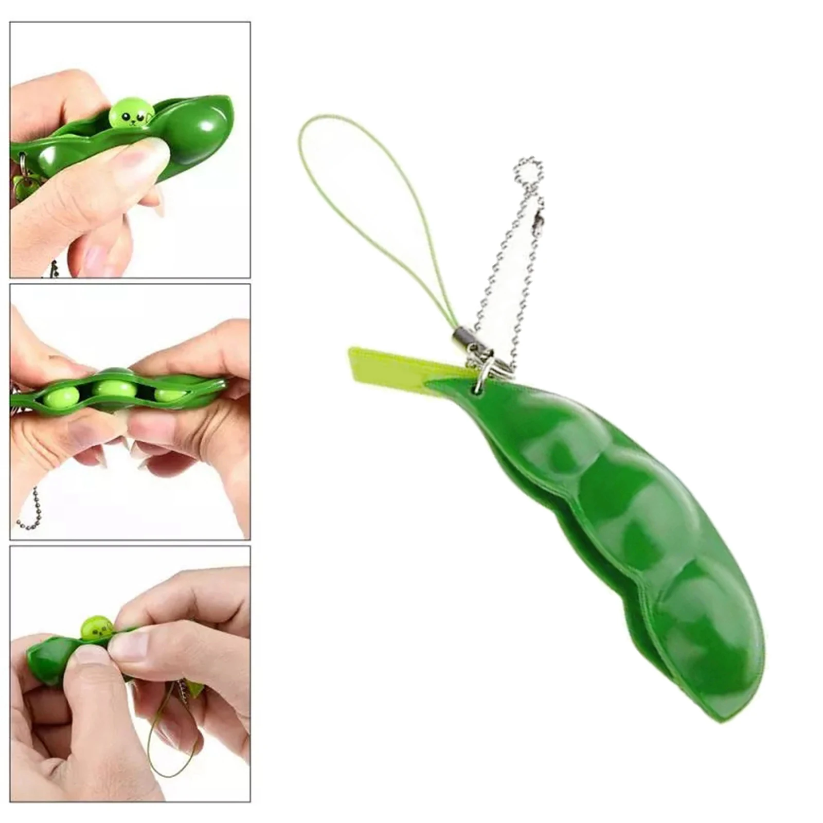 

Infinite Squeeze Decompression Bean Toys Squishy Squeeze Peas Beans Keychain Anti StressToy Gift Fidget Toys