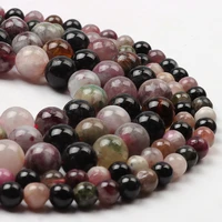 natural stone beads 8mm colorful tourmaline loose beads fit for diy jewelry making bracelet bangle necklace amulet accessories