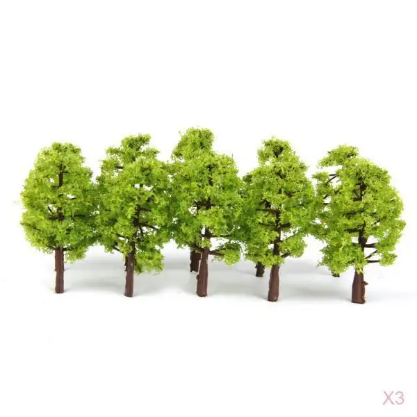 

60Pcs Plastic Model 8cm 1/150 Trees Railway DIY Layout N Scale Scenery