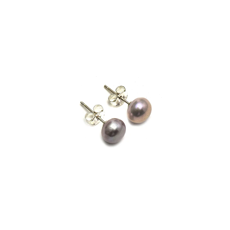 New Fashion Sliver Color Natural Pearls 6-7mm Making For 925 Sterling Silver Freshwater Earrings DIY Design H567 | Украшения и