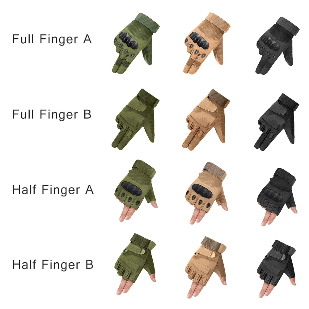 Уличные мотоциклетные перчатки без пальцев для мотокросса военные тактические