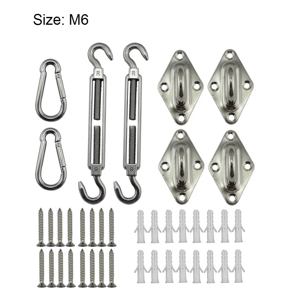 

Затеняющие парусы из нержавеющей стали 304, комплект оборудования M6/6 мм, затеняющие парусы из нержавеющей стали