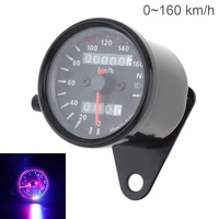 motorcycle speedometer 12v metal case two color led night light double counting mileage meter speed code table for motorcycle