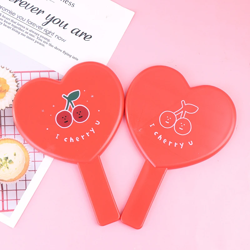 1 шт. корейское Ins прекрасное красное косметическое зеркало с ручкой в виде вишни