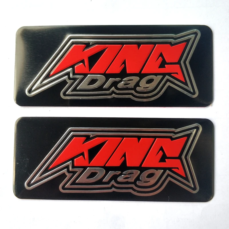 10 шт. king drag алюминиевые выхлопные трубы мотоцикла наклейки декоративные