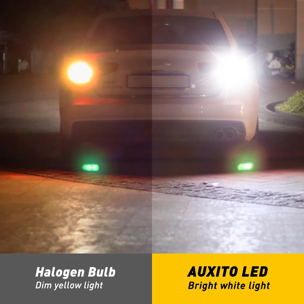 

AUXITO 2Pcs T15 W16W LED Bulb Canbus No Error 1500LM High Bright 72pcs 4014 SMD 921 912 LED Lamp Back Up Reverse Light 6500K 12V