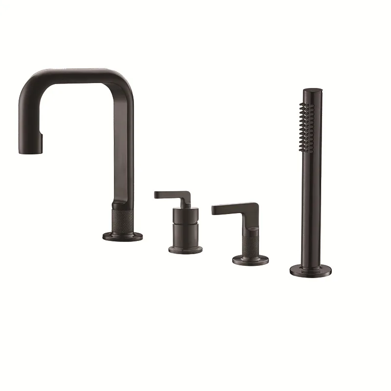 

Best Commercial Brass Bathroom Vanity Sink Faucet 2 Handle 3 Hole Lavatory Basin Widespread Deck Mount Gold Black Mixer Faucet