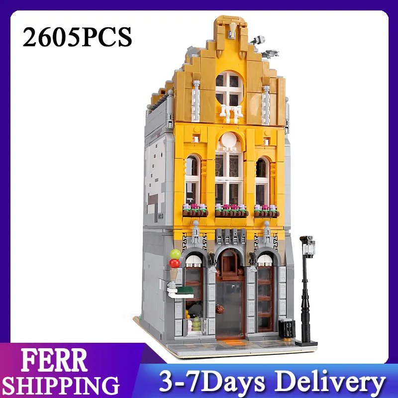 

LE-10003 2605pcs Creative City Commercial Street View Ice Cream Parlor Shop House Model Building Block Bricks Kits Toy Gifts